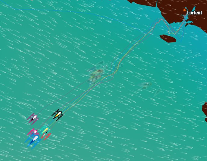 p_abrantes's tweet image. Ils sont partis ce matin et déjà l'écart se creuse entre les  #OceanFifty et les #Class40
ils vont bon train à 20nds
#TransatJacquesVabre #routeducafe