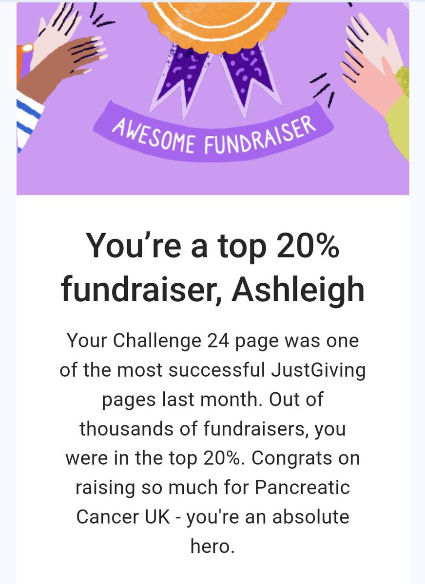 Thanks everyone for donating to such an important charity!