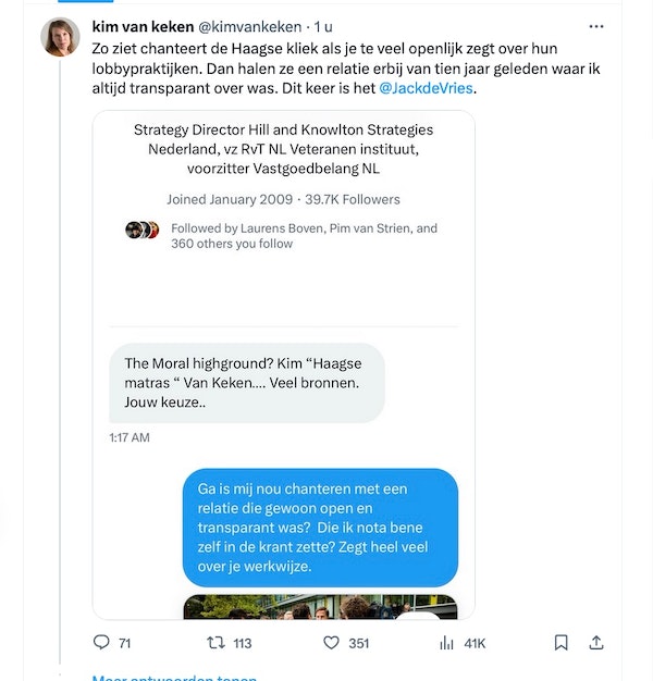 Matthijs85's tweet photo. Journalist openbaart geniepige lobby
Lobbyist probeert journalist vergeefs te chanteren
en vestigt daarmee nog wat extra aandacht op zijn geniepig gelobby 😏 #jackdevries #Lobby #Renze #Renzeopzondag #rtl4debat #RTLdebat #verkiezingsdebat #HetDebat
Lekker bezig, Jack de Vries!👌 https://t.co/AsN7lNPMVK