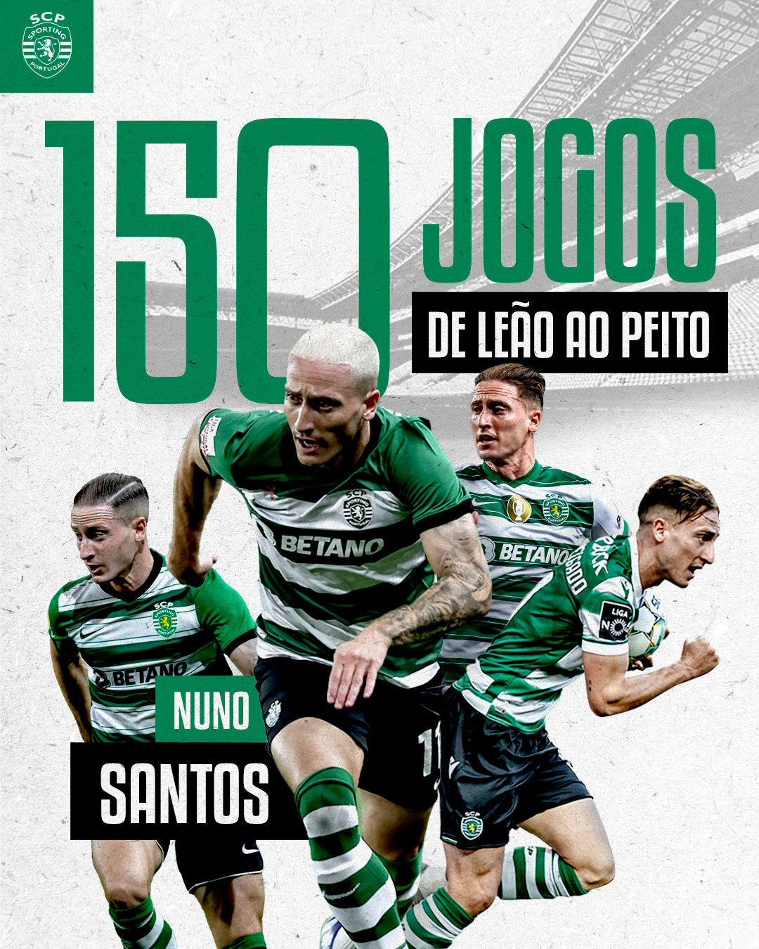 Sporting CP on X: .@nunomsantos11 completou ontem o jogo 1️⃣5️⃣0️⃣ de Leão  ao peito 👏  / X