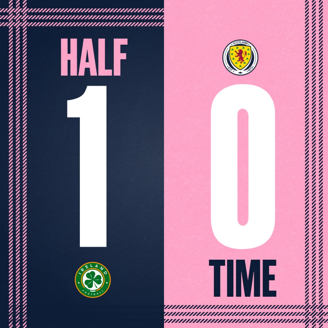 #SCO16s | HALF TIME: Republic of Ireland 1-0 Scotland.

We trail at the break in our Victory Shield opener.

#YoungTeam