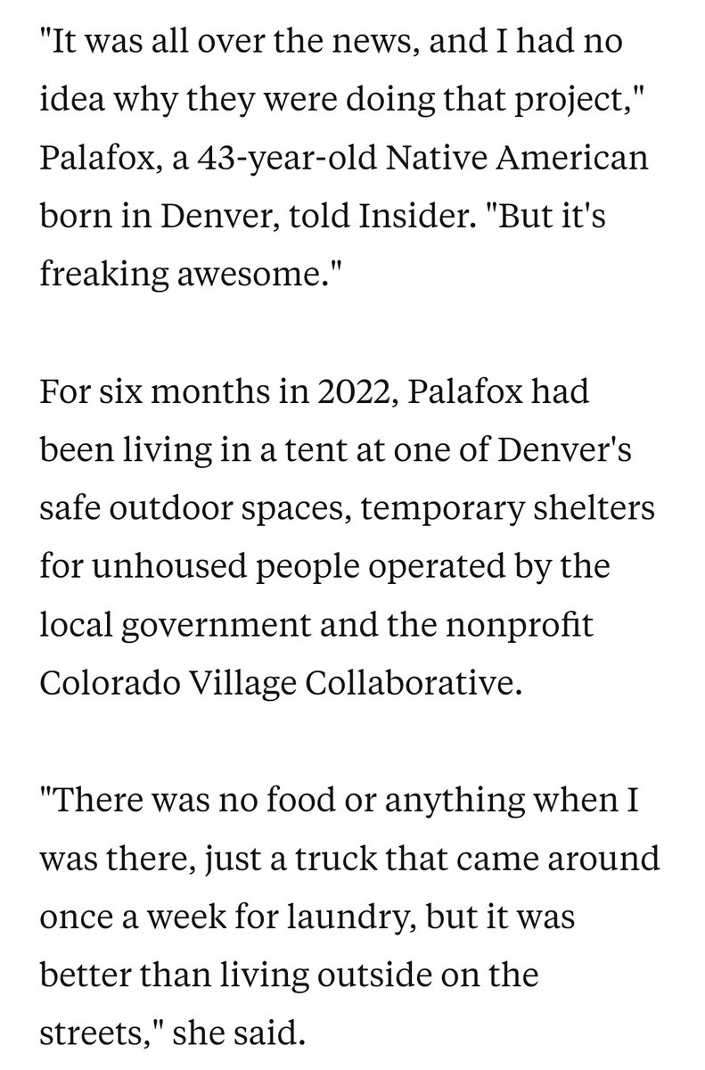 scottsantens's tweet image. Another lived experience story from a basic income pilot. This one is about the @denverbip and how it got a Native American woman out of a tent and into a home and college.

"Palafox said the money she received from the program helped her 'get ahead.' For example, it wasn't until…
