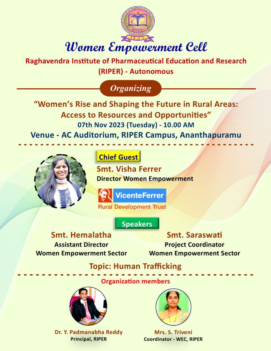 Women Empowerment Cell - WEC (RIPER - Autonomous) (@womencell_riper) on Twitter photo 