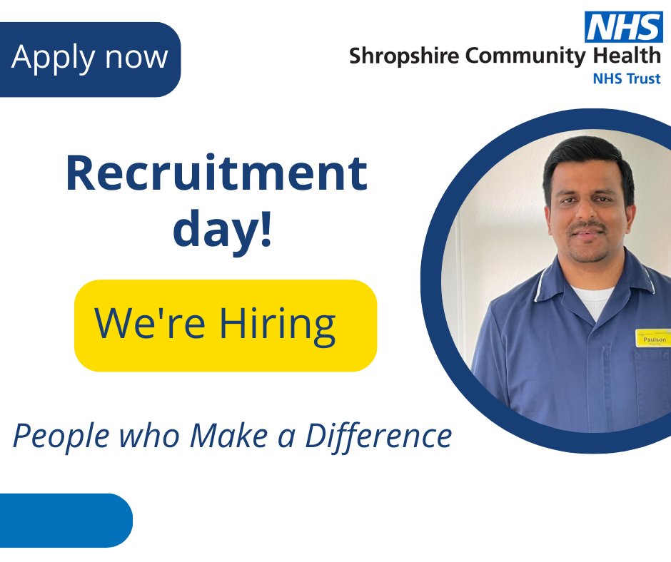 ShropCommHealth's tweet photo. 🛑We are hiring!🛑
Bishop's Castle Community Hospital recruitment event
Saturday 25th November 10am-2pm
Got what it takes?
Find out more: https://t.co/3DWdvCct8t https://t.co/F84Ai9p5Fa