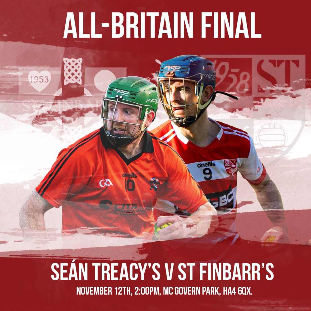 🗓️ SAVE THE DATE 🗓️ Big day for the club next Sunday as we take on St Finbarr's of Coventry (@StFinbarrsCov) in the All-Britain Final Please come along and give the lads your full support Treacy's abú! 🔴⚪