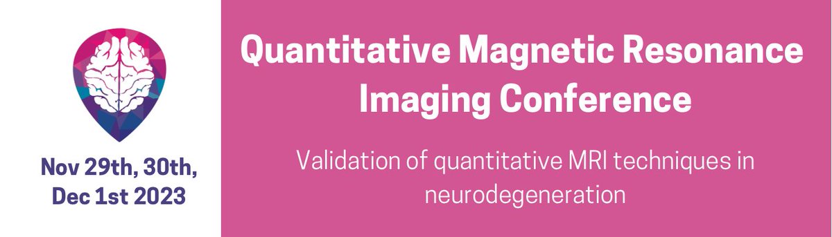 qMRI in Neurodegeneration Conference tweet media