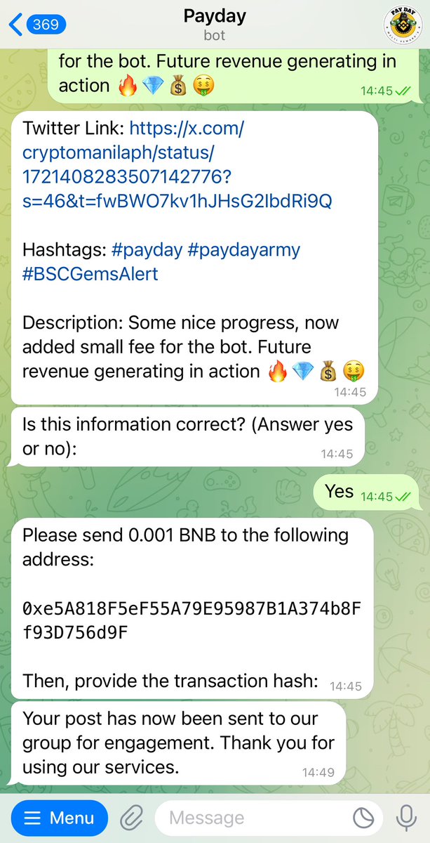 PayDay BSC - MultiRewards tweet media