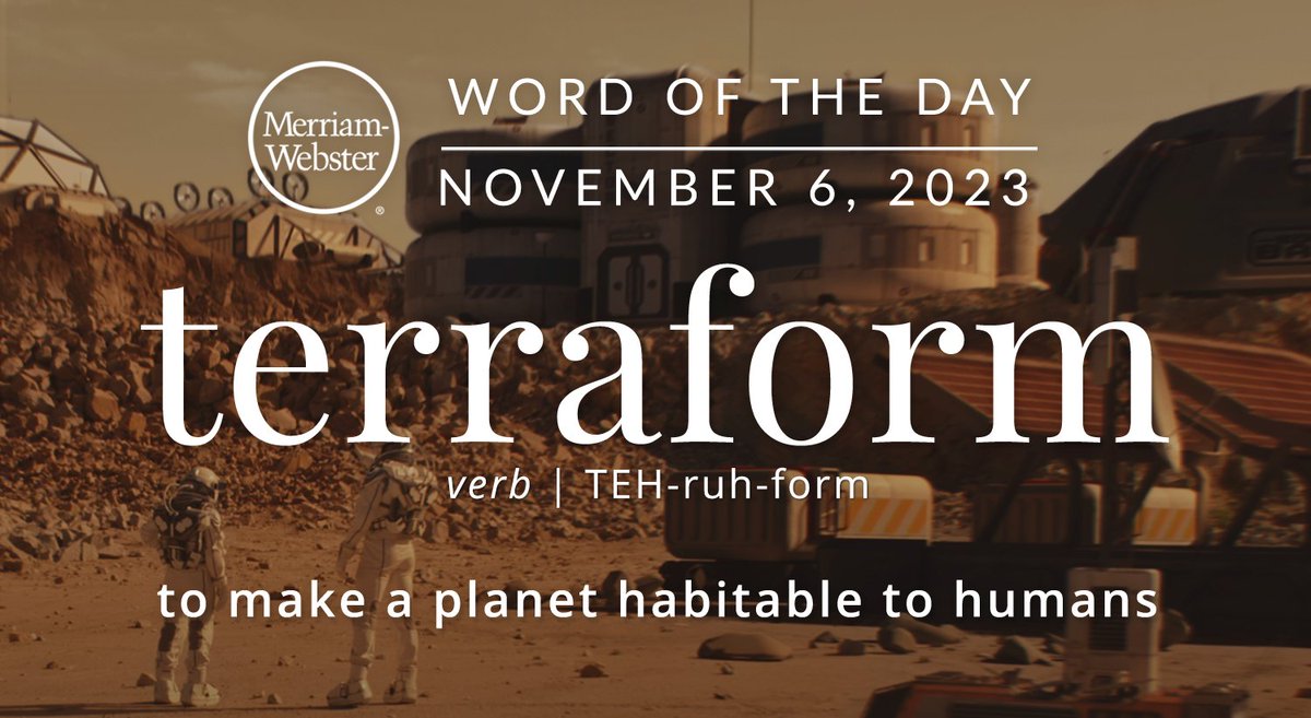 The #WordOfTheDay is ‘terraform.' ow.ly/4o3x50Q3gls