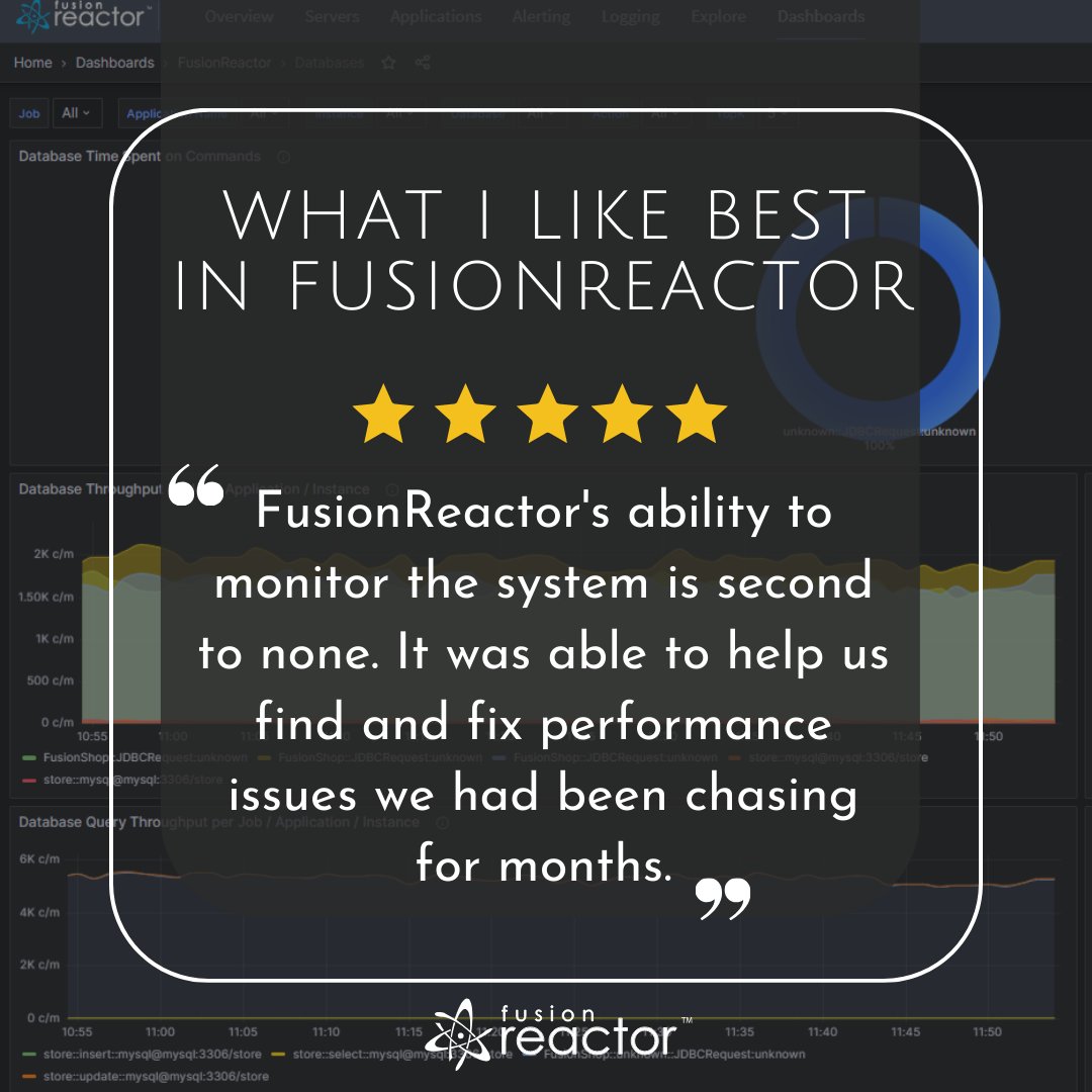Fusion_Reactor's tweet image. Best in finding performance issues bit.ly/3sg2zFj

#performance #APM #obesrvability