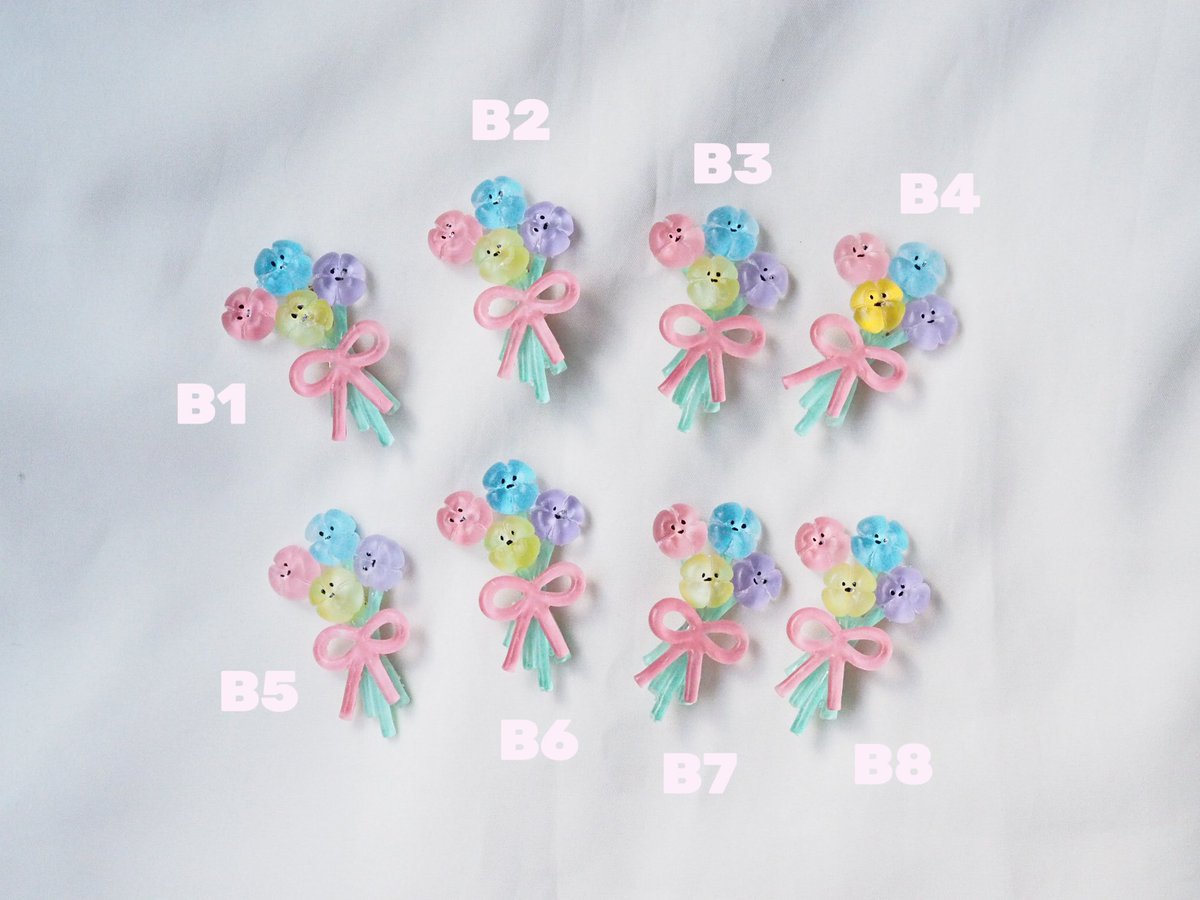 pixieclubx's tweet photo. Blooming bouquet 
✨ 160 บาท ✨
B1 เป็นกิ๊บ นอกนั้นเป็นเข็มกลัดค่ะ เมนชั่นใต้ภาพได้เลยค่ะ https://t.co/RujbgbL69G
