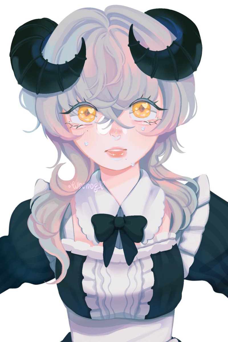 wbenoqaf3's tweet photo. (fem¡) 
น้องเมดบะเบ้ว ซุ่มซ่ามไปหน่อย เเต่น่ารักนะ! 🐏🍮 #BaabelArt https://t.co/ch00PaOK8F