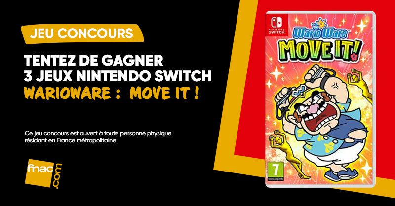 Fnac's tweet image. JEU CONCOURS 🎮¬| Prêts à relever les défis hilarants de Wario avec vos Joy-Con ? Alors, tentez de gagner l'un des 3 exemplaires de ce jeu sur Nintendo Switch💥

Pour participer : RT + Follow.

Bonne chance à tous ! 🔎

⏲️TAS le 13/11. 3 gagnants 👌