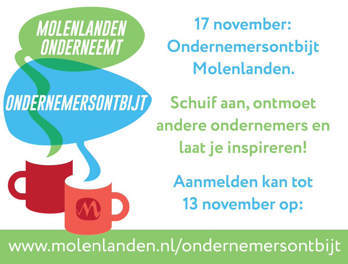 #UITNODIGING:
Vele jaren organiseerde het Ondernemers Netwerk OC-G met het Digitaal Ondernemers Netwerk speciale bijeenkomsten op de @DvdO.
Dit jaar zijn #organisaties en #ondernemers van harte welkom bij het #Ondernemers #Ontbijt van <a href="/Molenlanden/">Op weg naar Molenlanden</a>. 

oc-g.nl