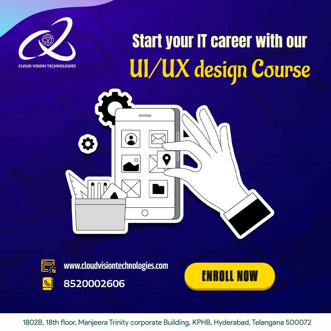 Cloud__vision's tweet photo. Are you looking to be a part of IT Industry, If Yes Join UI/UX Design Course only at Cloud Vision Technologies for Job Guaranteed*

#uiux #uiuxdesign #uiuxdesigner #uiuxtraining #cloudvisiontechnologies #jobguarantee #mastersinuiux #jobguaranteeprogram #classroomtraining https://t.co/ftilc2g7Wq