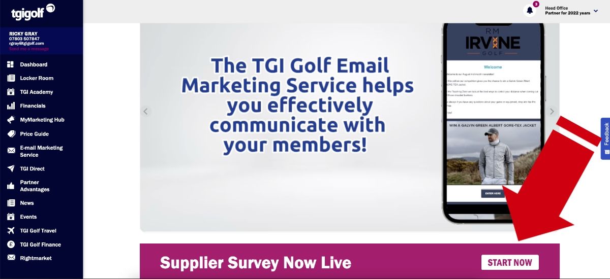 TGI_Golf's tweet photo. Attention TGI Partners - The 2023 Supplier Survey is now live 🚨

💵 Enter before December 31st to go into a prize draw and two lucky winners will receive a £500/€500 voucher to spend with TGI Golf Travel ✈️ 

The survey can be found on MyTGI via the clearly displayed banner https://t.co/bZySxk9GvB