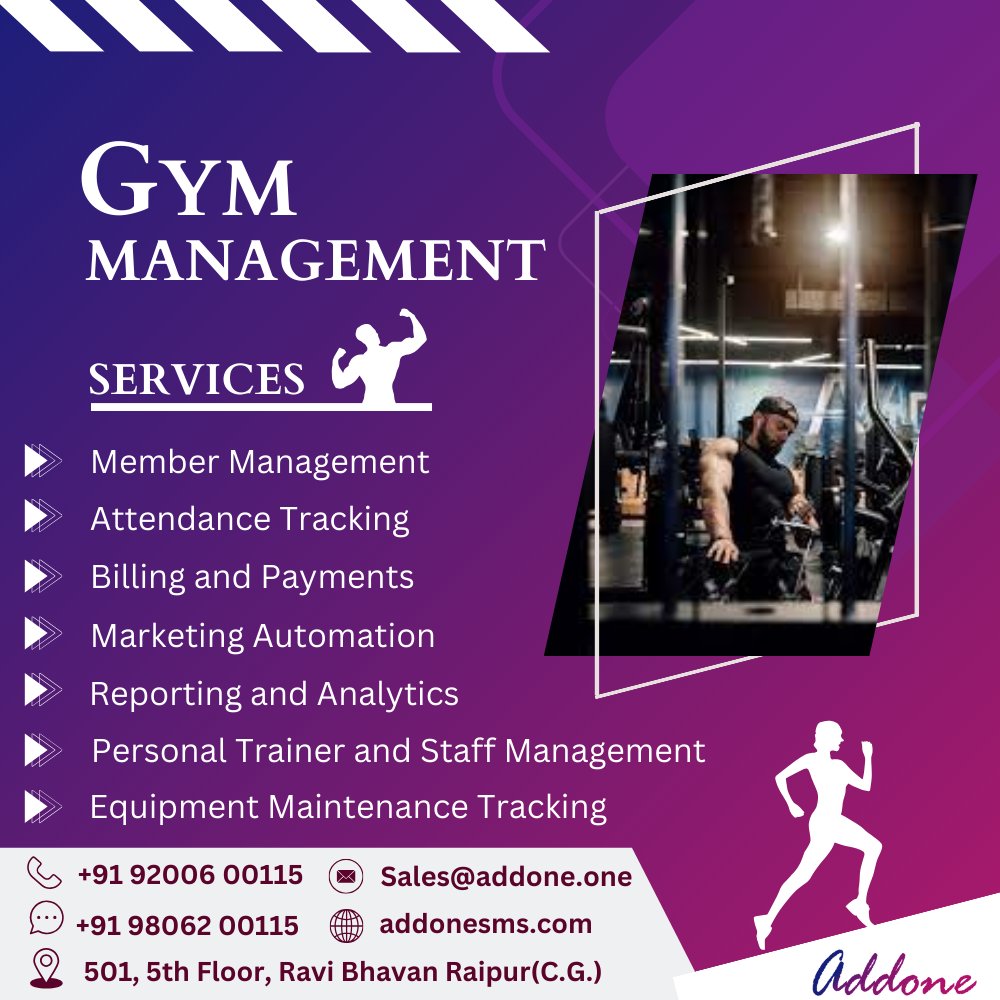 Addone_one's tweet photo. 📷📷📷 Gym Management
Discount : 25%
@everyone
#addone #digitalmarketingservices #gym #health #trainer #equipment #membermanagement #staffmanagement #softwaredesign #consultingservices #development #customization
#designing #developing #hosting #softwarepackage https://t.co/XRU7I1BuXg