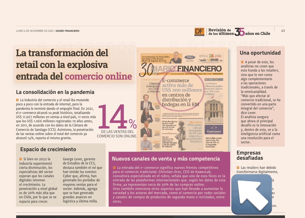 orosnercelles's tweet image. Hoy en la edición aniversario de DF, aparece mi análisis sobre retail y comercio online 🙋🏻‍♂️🤗