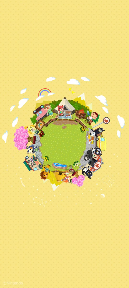 Pocket_Camp's tweet photo. The sixth anniversary of Pocket Camp is right around the corner! We have some fun wallpapers of the four seasons to celebrate! This design really takes us back! Do you remember? Let us know! (Hint: 6 years ago...) https://t.co/MnuKZtWDN1