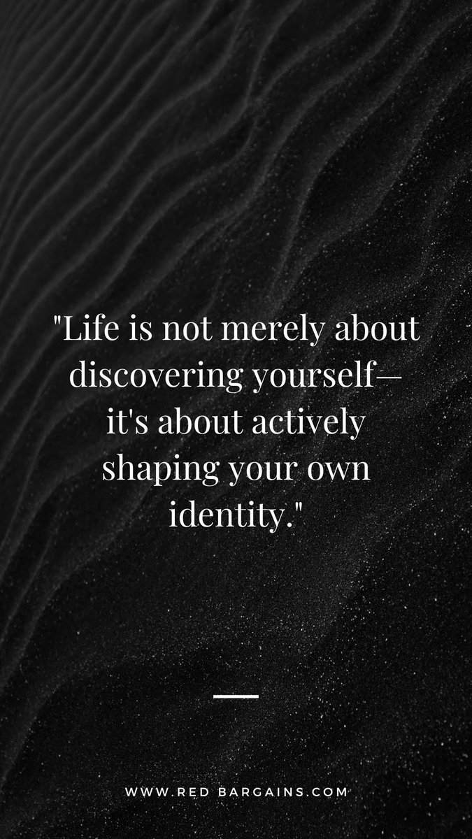 redbargains's tweet photo. "Life is not merely about discovering yourself- it's about actively shaping your own identity." #motivation #quotes

Visit https://t.co/6pUChdfayk for #BlackFriday deals of up to 40% off
 #BlackFridayDeals #BlackFriday2023 https://t.co/lb2nMdePap