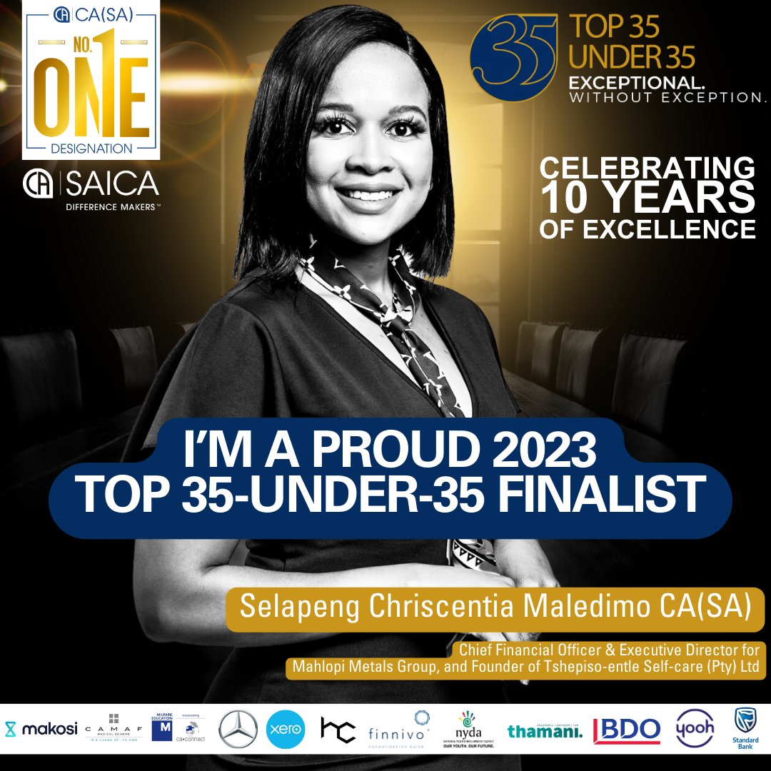 saica_za's tweet photo. Beyond her professional achievements, Selapeng Chriscentia Maledimo CA(SA) is a mentor dedicated to shaping future leaders. Get inspired by her journey and discover how she leverages her experience to empower and guide others. #top35u35 #number1 #proudCASA #differencemakers #SBLove💙 #Makosi #Xero
Read Selapeng’s profile here: https://t.co/v4ZL2bgpNP
Sponsors:
@makosiaudit
@StandardBankZA
@Xero
@CamafSA
@MilparkEd
@heavychef
#Finnivo
@NYDARSA
@ThamaniConsult
@BDO_SA
@yooh_media