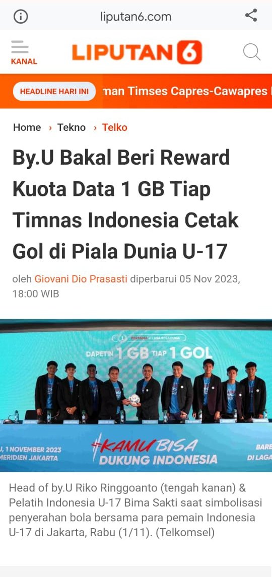 reinbowcookie's tweet photo. Ayo dukung U-17 gaiss, 1 Gol 1 Giga👏

#1GOL1GIGA #KAMUBISA #AnakbyU #SemuanyaSemaunya https://t.co/8nXMSauOGV