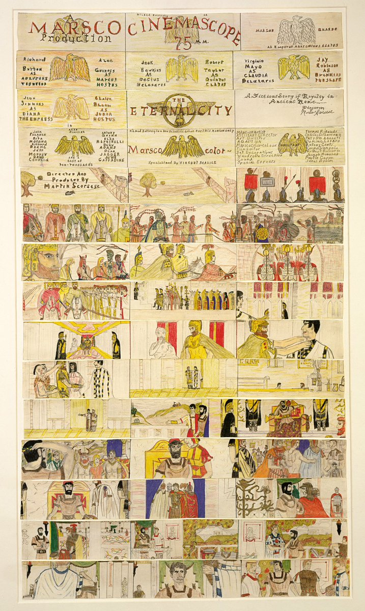 "As a little kid. I would fantasize a lot about stories. And I would draw my own movies."  

--- Martin Scorsese 

11 year old Scorsese’s childhood “film,” one of the many epics he drew in storyboard form. His only audience was his childhood friend.