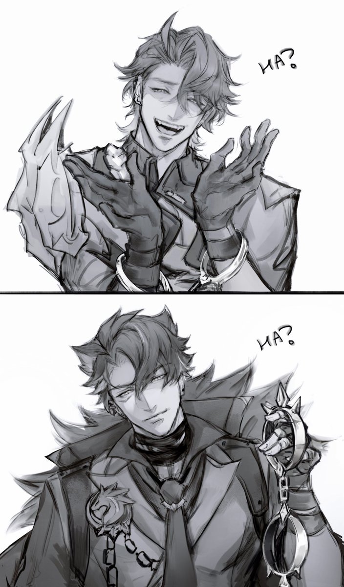 satan_jnr's tweet photo. there are two types of people #sampo #Wriothesley #HonkaiStarRail #GenshinImpact https://t.co/v4meWjk6GN