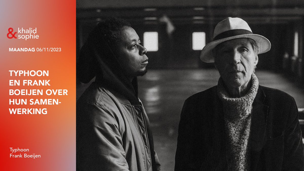 Typhoon was al een tijdje bezig met zijn nummer ‘Laatste Dans’, maar toen hij Frank Boeijen op het podium zag viel het op z'n plek. Een onverwachte samenwerking, met een vriendschap en een bijzondere nieuwe track als resultaat. #KhalidEnSophie