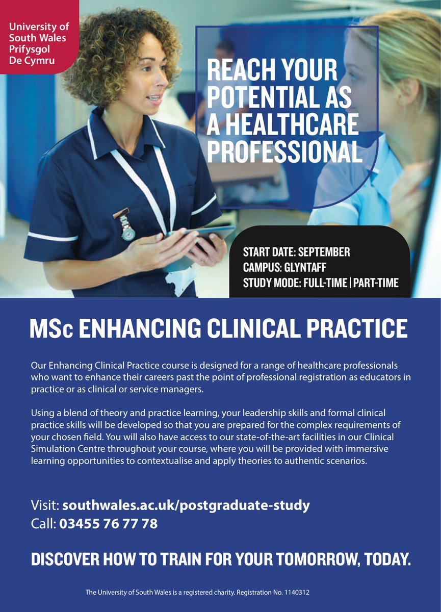 New MSc ⁦<a href="/UniSouthWales/">University of South Wales</a>⁩ DM for more information