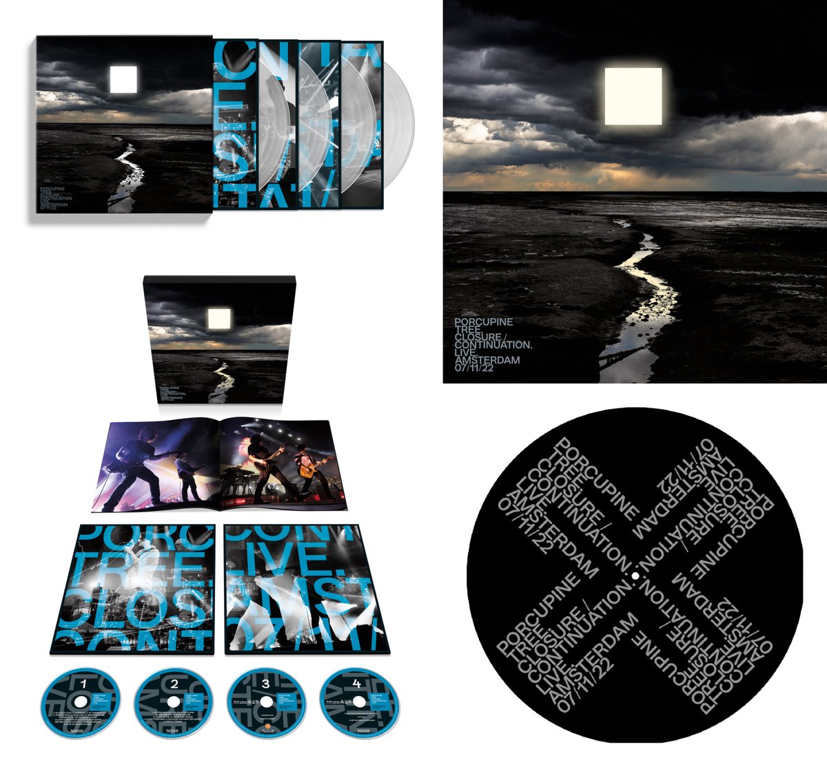 BONUS NEWSLETTER: Porcupine Tree - Closure/Continuation Live 2CD/2Blu-Ray deluxe edition - LIMITED 4LP clear vinyl deluxe edition - LIMITED Blu-Ray/DVD edition Slipmat - LIMITED 500 signed 8”x 8” art prints - randomly allocated burningshed.com/newsletters/ne…