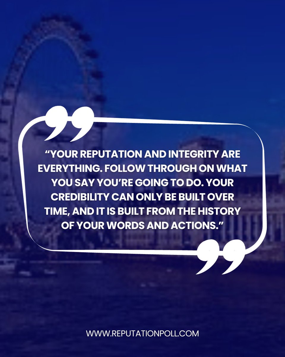 This week let your words and deeds align as an organisation or individual seeking to build a good reputation. 

Registrations are still open for the 2023 Global Reputation Forum

Register at reputationpoll.com/register-now/

#TechNews #techtwitter #fintechawards #bankingawards #rbfa2023