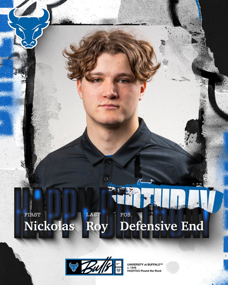 Happy Birthday to Bulls Defensive End Nickolas Roy!

#UBhornsUP | <a href="/nickolasroy4/">nickolas roy, 3⭐️</a>