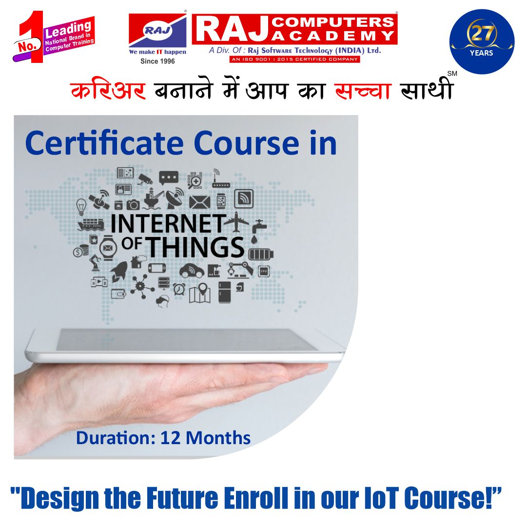 rstilindia's tweet image. Leading National Brand in Computer Training Institute

Raj Computers Academy
CAREER बनाने में आपका सच्चा साथी

&quot;Revolutionize Industries: Learn IoT and Shape the Future!&quot;

Join Certificate Course in Internet of Things (IOT)

#ITOCourse #IoTExplained #InternetOfThings #IoTTraining