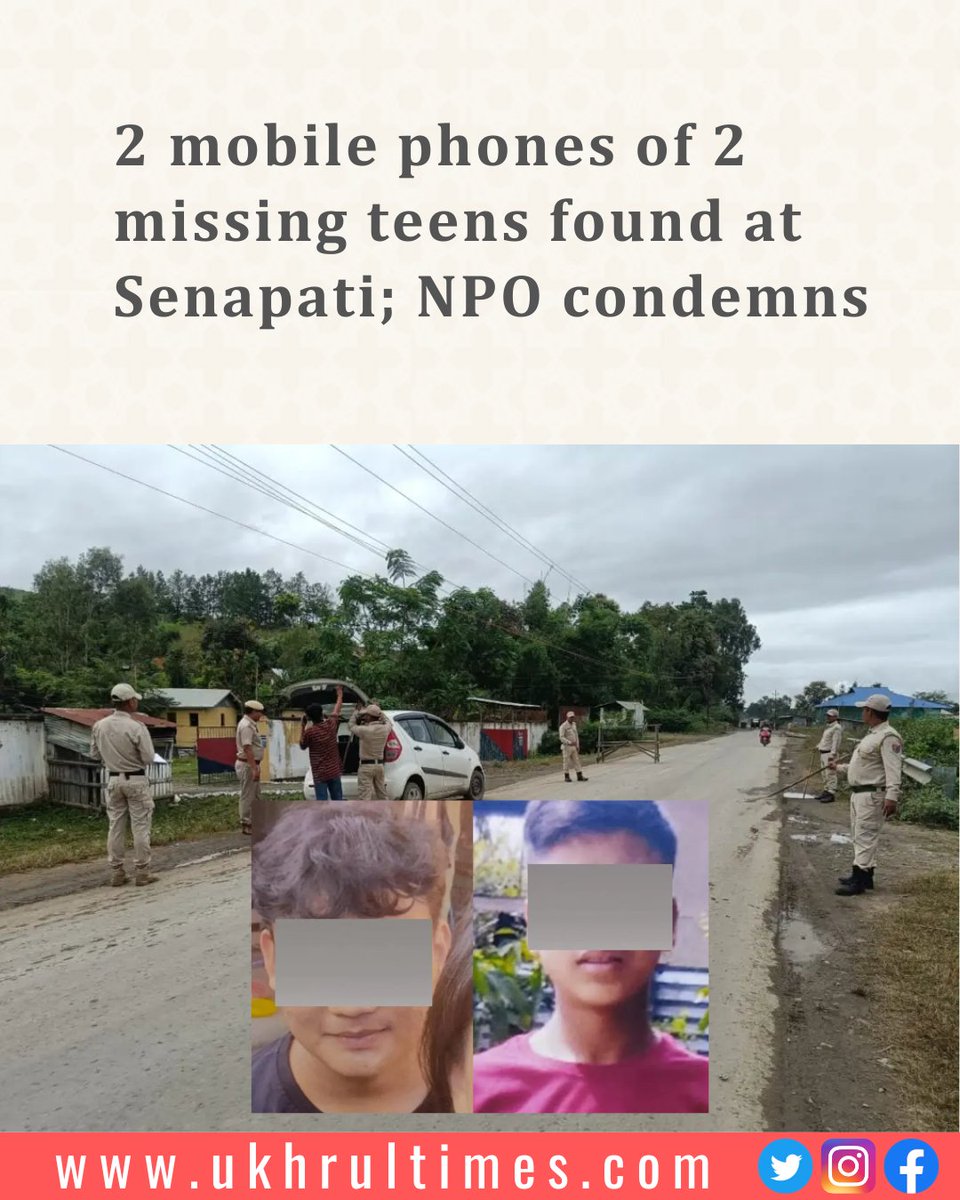 #ManipurViolence: Two #mobile phones belonging to the 2 missing teens from #Imphal were picked up by Senapati Police on the midnight of Sunday and Monday. Source from Senapati #Police mentioned that the 2 mobile phones were found wrapped in black polythene at a place near Petrol