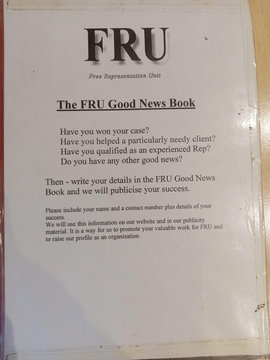 #ProBonoWeek Success story..
My 2 FRU clients were dismissed e'ees who struggled to conduct their own litigation; one was not fluent in English &amp; the other suffered from PTSD &amp; had difficulty speaking in public. Neither could have put the merits of their case w/o <a href="/FreeRepUnit/">Free Representation Unit (FRU)</a> 💪