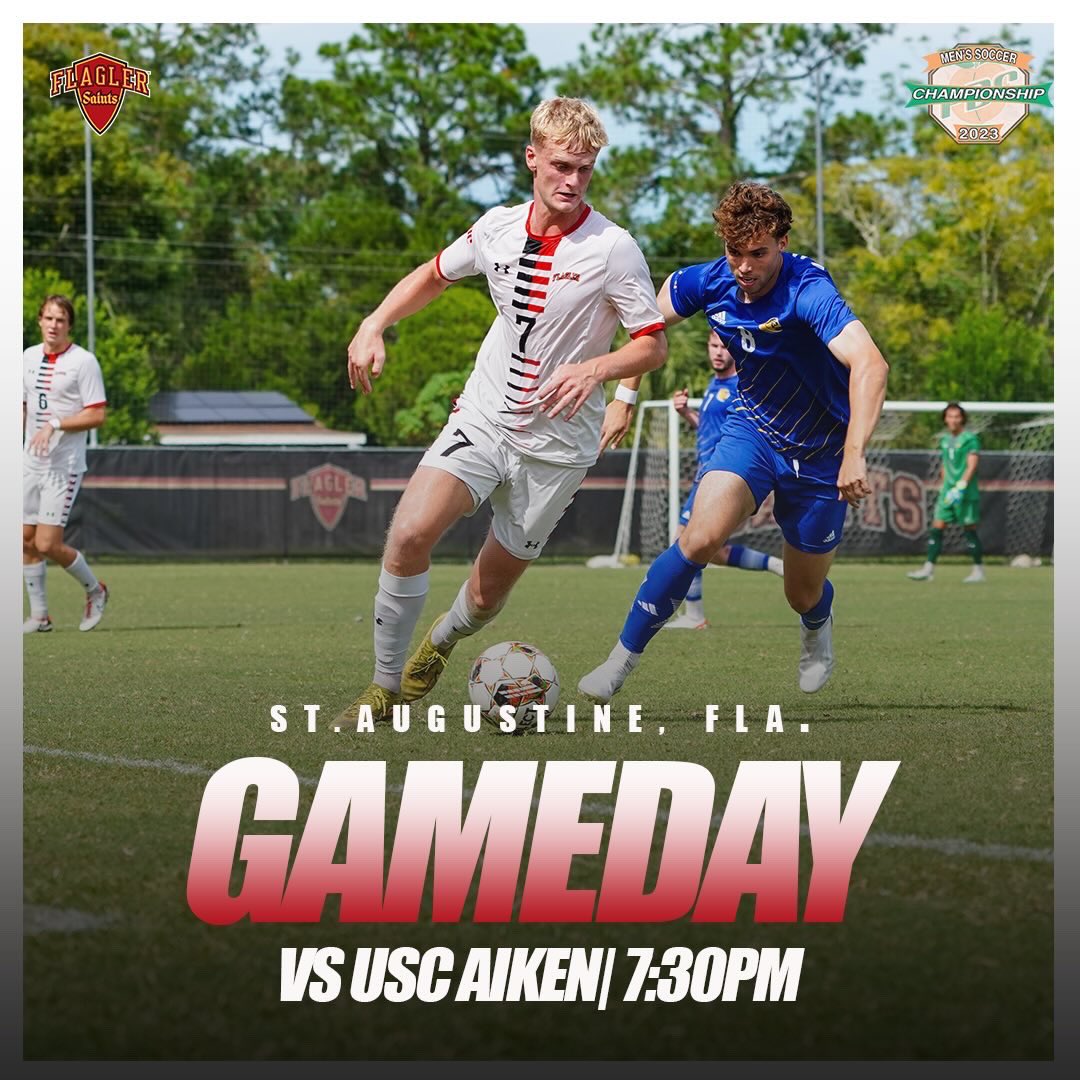 Flagler Athletics (@flaglersports) on Twitter photo 🚨TIME FOR SOME TOURNAMENT PLAY🚨
🆚USC Aiken
⏰7:30 PM
📍St. Augustine, Fla.
📊 flaglerathletics.com/sidearmstats/m…
🎥 pbcsportsnetwork.com/flagler/?B=730…
#GoSaints x <a href="/flaglermsoc/">Flagler Men’s Soccer</a> 🚨TIME FOR SOME TOURNAMENT PLAY🚨
🆚USC Aiken
⏰7:30 PM
📍St. Augustine, Fla.
📊 flaglerathletics.com/sidearmstats/m…
🎥 pbcsportsnetwork.com/flagler/?B=730…
#GoSaints x <a href="/flaglermsoc/">Flagler Men’s Soccer</a>