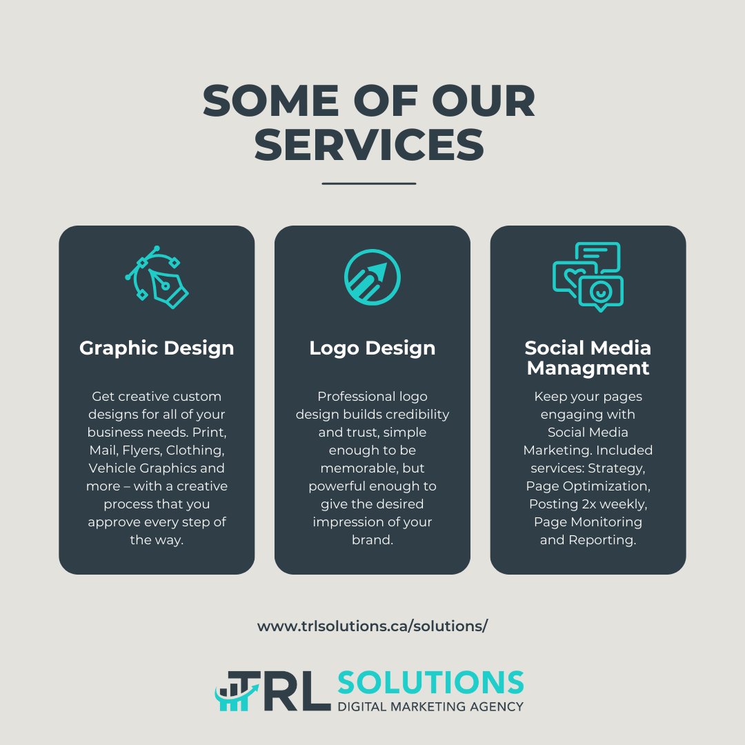 SolutionsTrl's tweet photo. Explore a world of possibilities with TRL Solutions. From crafting eye-catching logos to designing stunning graphics and managing your social media, we've got the tools to elevate your brand.
Visit: https://t.co/qtAvYnxAzL
#TRLSolutions #Fredericton #digitalmarketing https://t.co/fgedQCtSHD
