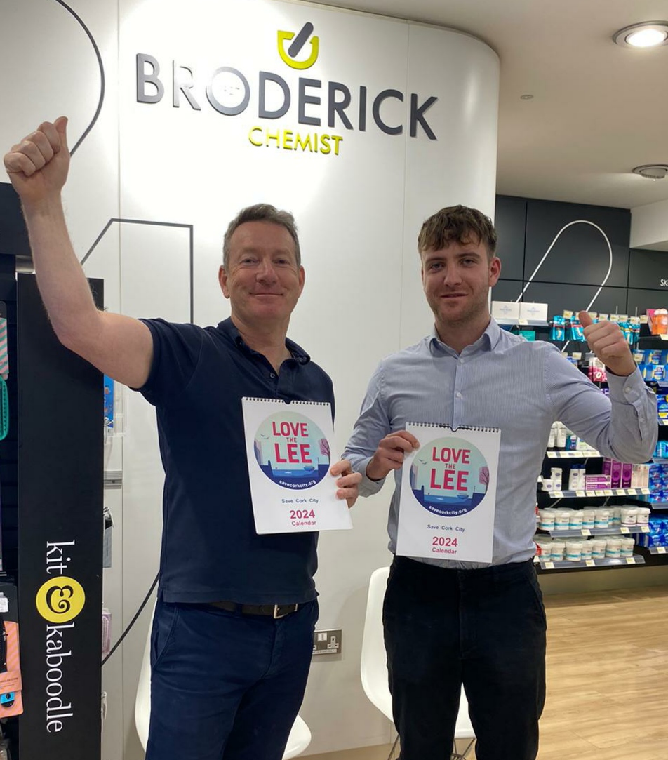Broderick's Chemist on Barrack Street have #LOVEtheLEECalendars for 2024 in stock

Call into Barry & co to get yours

@BrodericksCork

Thank you to all the local businesses for your continuous support for #SaveCorkCity

#CorkTidalBarrier

#HistoricQuays