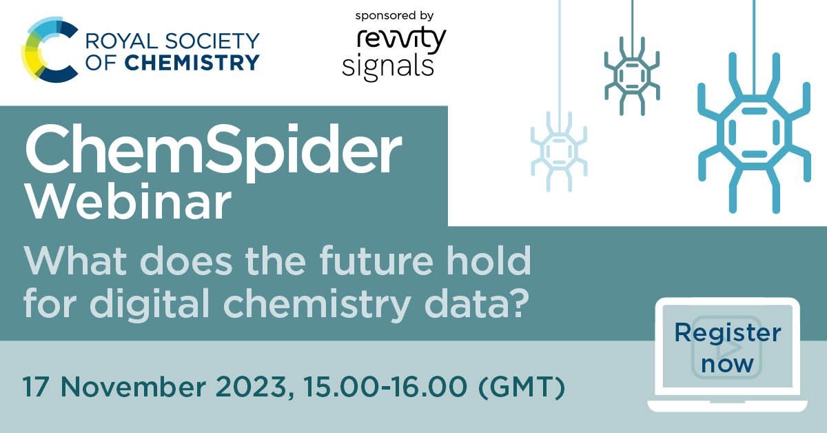 ChemSpider from the Royal Society of Chemistry (@chemspider) on Twitter photo Register for the next ChemSpider webinar on the landscape of chemistry data: 17th November rsc.zoom.us/webinar/regist…
<a href="/profechem/">Jeremy Frey</a> <a href="/kamerlinlab/">Caroline Lynn Kamerlin 🇺🇸🇬🇧🇸🇪🇮🇷 ☀️ 🇪🇺🦓</a> @GT_Chem <a href="/ChemicalScience/">Chemical Science</a> <a href="/digital_rsc/">Digital Discovery</a> Register for the next ChemSpider webinar on the landscape of chemistry data: 17th November rsc.zoom.us/webinar/regist…
<a href="/profechem/">Jeremy Frey</a> <a href="/kamerlinlab/">Caroline Lynn Kamerlin 🇺🇸🇬🇧🇸🇪🇮🇷 ☀️ 🇪🇺🦓</a> @GT_Chem <a href="/ChemicalScience/">Chemical Science</a> <a href="/digital_rsc/">Digital Discovery</a>