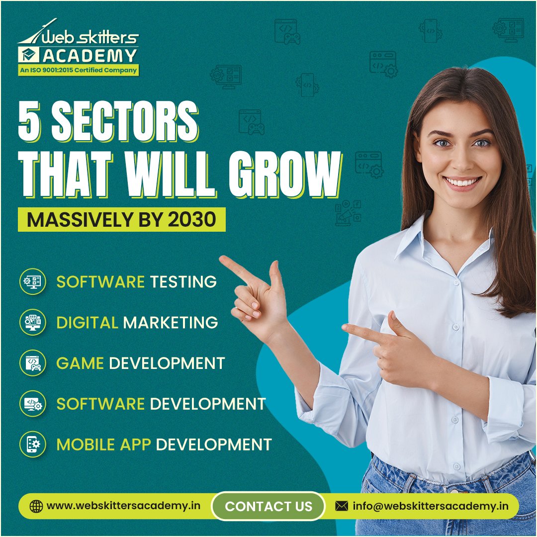 WebSkitters_Edu's tweet image. Planning to make your career in the IT industry?
Enroll in the top courses that will land you a job in the most extraordinary sectors that are to grow massively by 2030.
Call: 1800 419 9397
#ITcourse #AppDevelopmentCourse #GameDevelopmentCourse #WebDevelopmentCourse