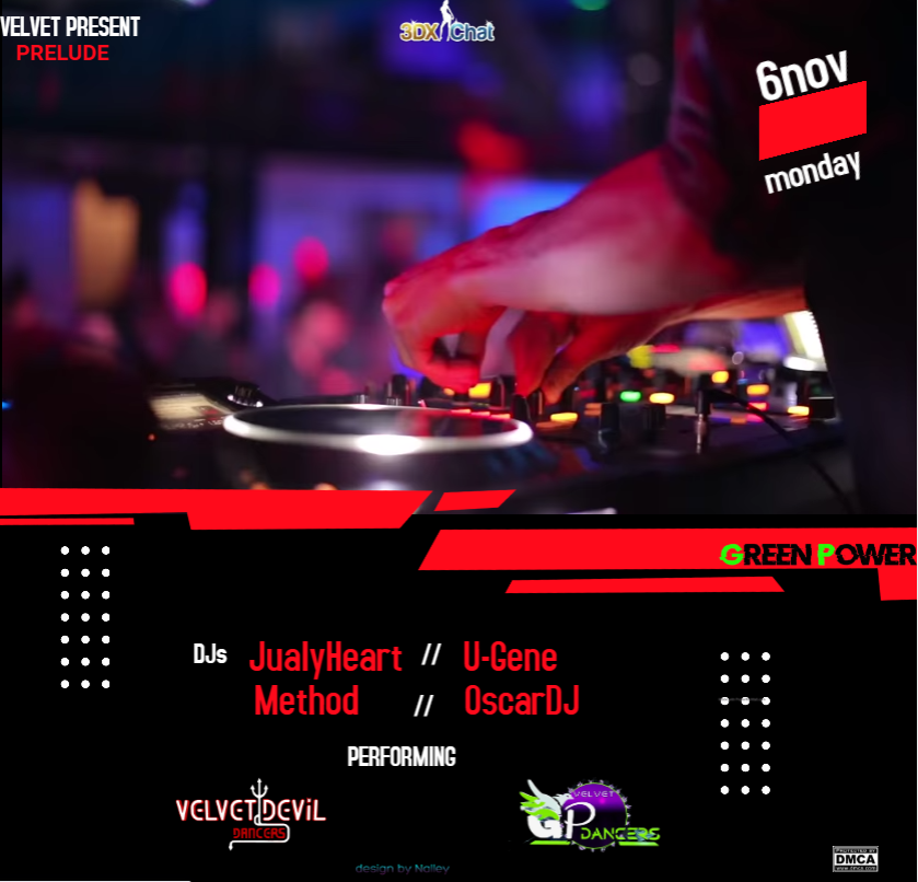 Tonight the Prelude starts at 6PM CET 

Prelude to what? Well it's up to you , but there will be some hot music and some wiggling bums of hot girls, so ... you know 
can be good prelude to hot night for everyone 

#3dxchat #3dxchatevent #3dxchatparty