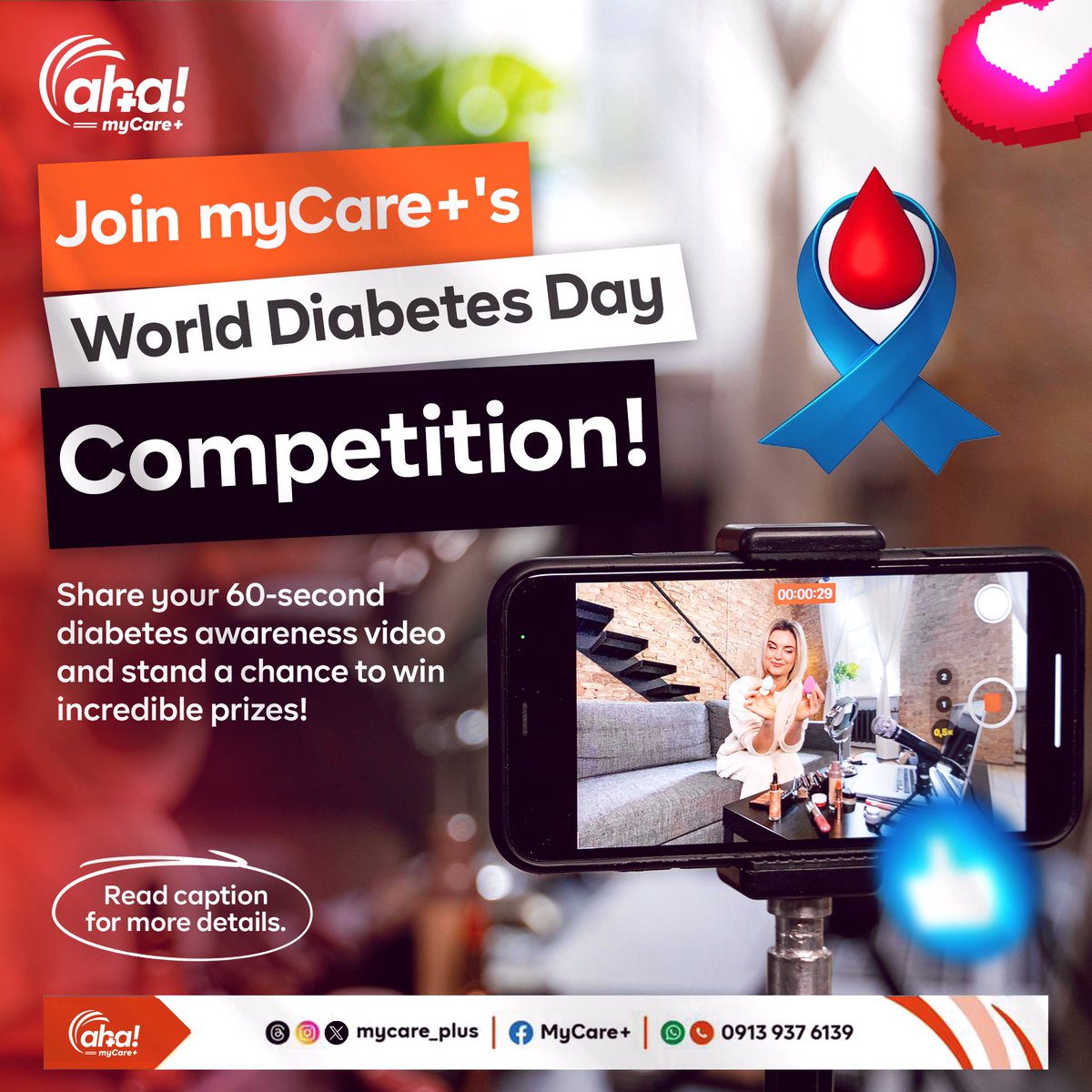 myCare_plus's tweet photo. Stand Up for Diabetes Awareness! 🌟

Today marks the start of our #myCareplusWorldDiabetesDayCompetition! 🎉 We invite you to be a beacon of knowledge and win big while doing so! Are you ready to make a difference? Let's dive into the details: https://t.co/SF3fXXZ6WF