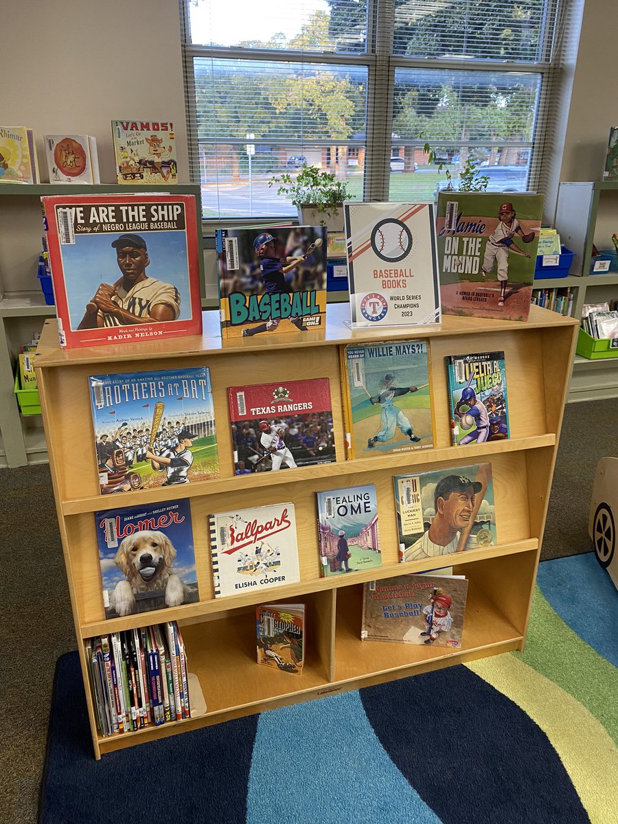 Seemed appropriate! <a href="/southdaviselem1/">southdaviselementary</a> @aisdlibsrv #BaseBall #TexasRangers