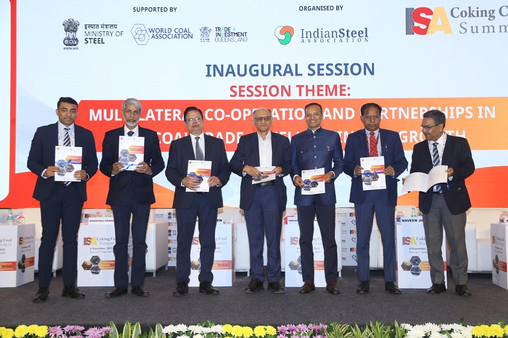 BigMint_Co's tweet photo. “𝐈𝐧𝐝𝐢𝐚’𝐬 𝐆𝐫𝐨𝐰𝐢𝐧𝐠 𝐃𝐨𝐦𝐢𝐧𝐚𝐧𝐜𝐞 𝐢𝐧 𝐆𝐥𝐨𝐛𝐚𝐥 𝐂𝐨𝐤𝐢𝐧𝐠 𝐂𝐨𝐚𝐥 𝐓𝐫𝐚𝐝𝐞: 𝐓𝐡𝐞 𝐉𝐨𝐮𝐫𝐧𝐞𝐲 𝐭𝐨 𝐀𝐦𝐫𝐢𝐭 𝐤𝐚𝐚𝐥”, a report by 𝐂𝐨𝐚𝐥𝐌𝐢𝐧𝐭 presented at 𝐈𝐒𝐀 𝐂𝐨𝐤𝐢𝐧𝐠 𝐂𝐨𝐚𝐥 𝐒𝐮𝐦𝐦𝐢𝐭 organized by Indian Steel Association in Presence of 𝐌𝐫. 𝐀𝐦𝐚𝐫𝐞𝐧𝐝𝐮 𝐏𝐫𝐚𝐤𝐚𝐬𝐡, Chairman-SAIL , Mr. 𝐃𝐢𝐥𝐢𝐩 𝐎𝐨𝐦𝐦𝐞𝐧, CEO-AMNS India, 𝐌𝐫. 𝐒𝐚𝐧𝐣𝐚𝐲 𝐊 𝐒𝐢𝐧𝐠𝐡, Former Secretary of Steel, GOI, 𝐌𝐫. 𝐍𝐚𝐯𝐞𝐞𝐧 𝐉𝐢𝐧𝐝𝐚𝐥, Chairman-JSPL, 𝐒𝐡𝐫𝐢 𝐌. 𝐍𝐚𝐠𝐚𝐫𝐚𝐣𝐮, Additional Coal Secretary, 𝐌𝐫. 𝐀𝐥𝐨𝐤 𝐒𝐚𝐡𝐚𝐲, Secretary General & Executive Head- Indian Steel Association, 𝐌𝐫. 𝐃𝐡𝐫𝐮𝐯 𝐆𝐨𝐞𝐥, CEO-SteelMint.

@steel_indian @ISAsteelcon

#ISASC23 #Conference2023