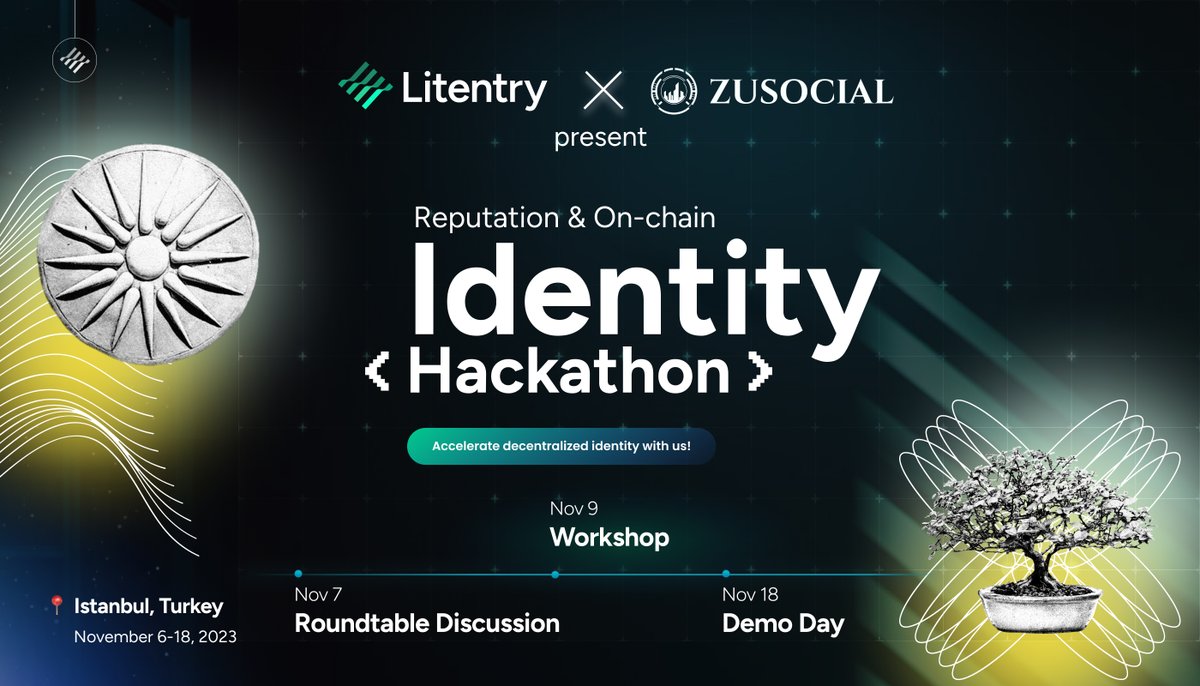 heimaNetwork's tweet photo. 🔐 Unleash the power of Decentralized Identity with Litentry at the #ZuSocial Hackathon during #DevconnectIstanbul &amp; #HackZuzalu! 🌐

🚀 Exciting News: We’re sponsoring Zusocial’s Hackerhouse and the cutting-edge Decentralized Identity Hackathon track! https://t.co/1HyhLMOYdP