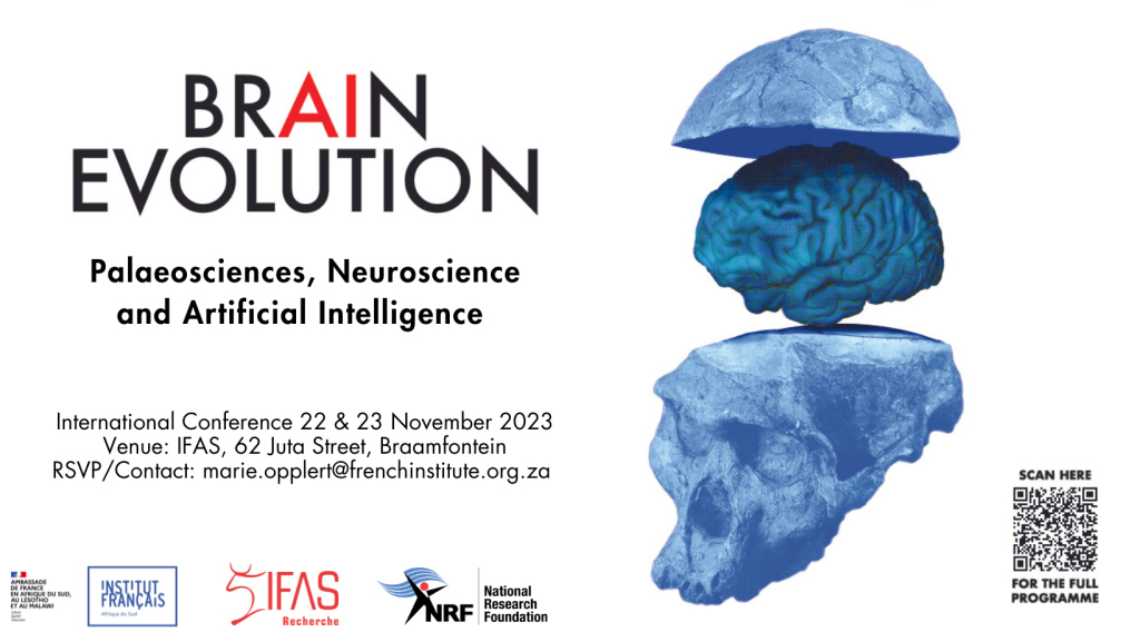 palevoprim's tweet photo. 📢 22 & 23 nov, l'équipe d'#EndoMap organise à Johannesburg avec @IFAS_Research la 👉conférence "BrAIn Evolution" autour des #paléosciences, #neurosciences et de l'intelligence artificielle #AI. Plus d'infos ici: https://t.co/FjWV523bcY - @BeaudetAmelie @palevoprim @DR08_CNRS https://t.co/uXaGBYPpYD
