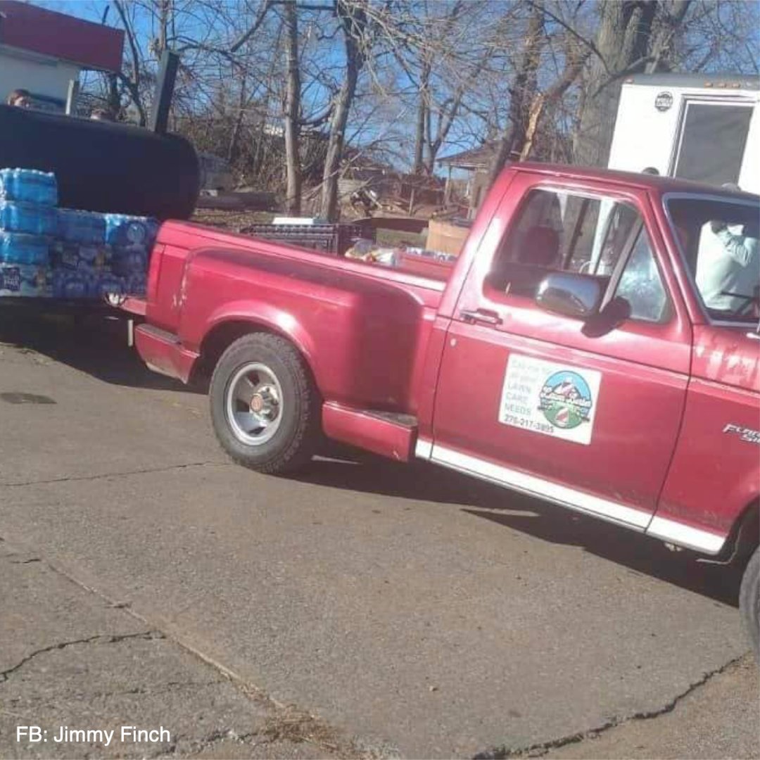This man right here: Jimmy Finch, from Clarksville, Tennessee drove his personal BBQ rig 2-hours to a devastated Mayfield, Kentucky with as many hamburgers, hot dogs, sausages, soy patties, eggs, bread, etc. as he could and setup right in the middle of Mayfield and did what