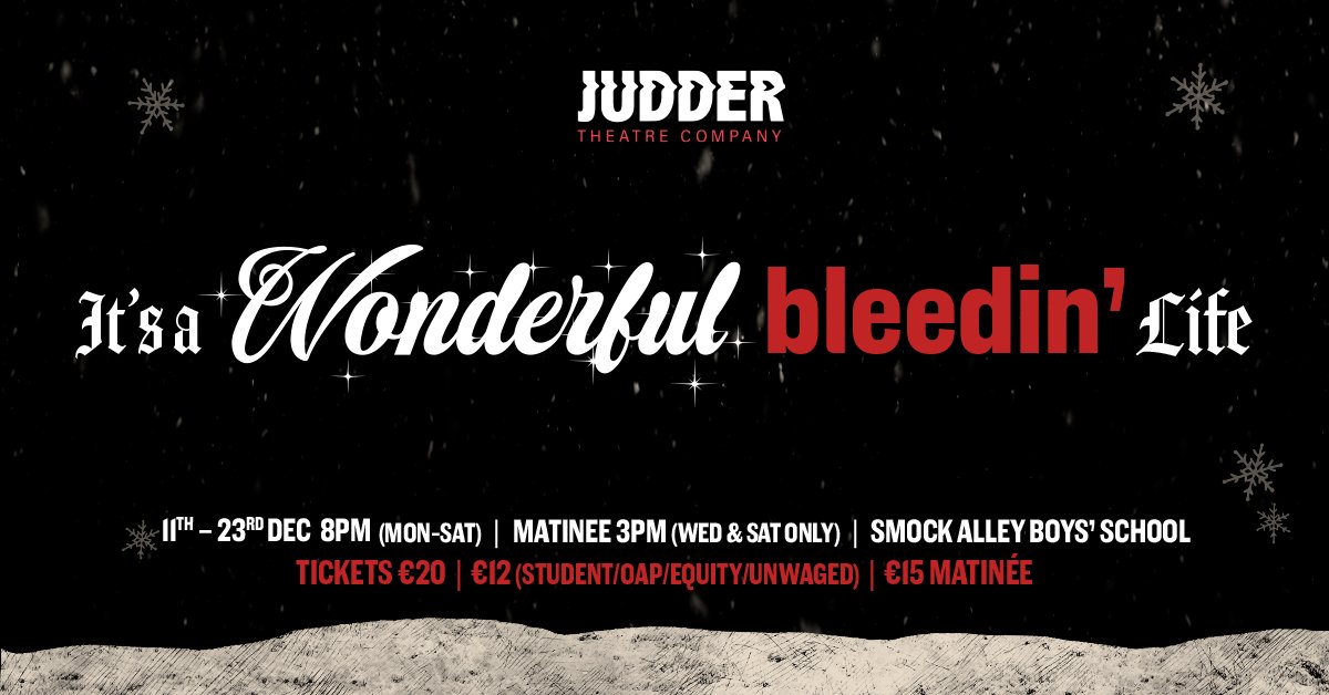 Tickets are now on sale for our uniquely Dublin retelling of this beloved classic.

🎟️ €15 Matinee tickets available Mon &amp; Wed, ideal to break up a day of Christmas shopping

🎟️ Tickets for Mon-Sat shows
€20 | €12 (Concession) |

Available from smockalley.com