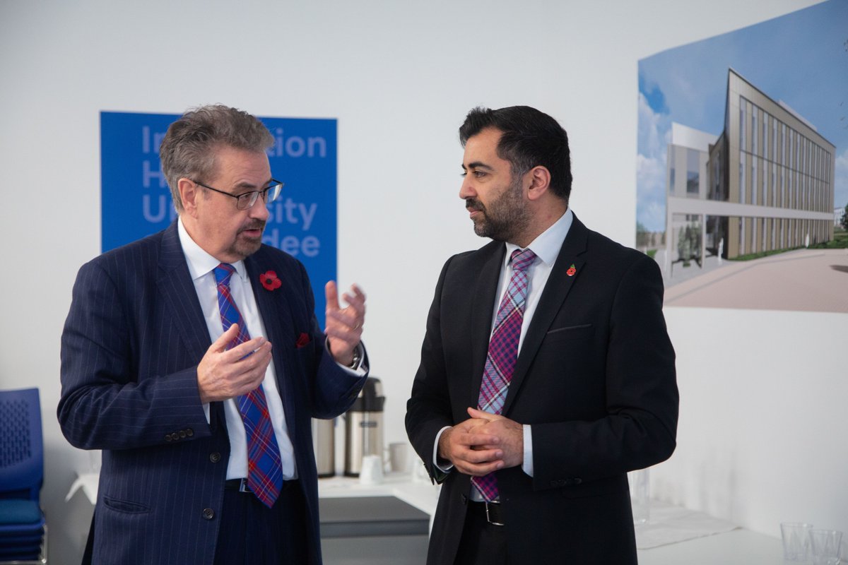dundeeuni's tweet photo. It was a pleasure to welcome Scotland's First Minister @HumzaYousaf to the site of our Life Sciences Innovation Hub this morning.

The £40 million pound facility will anchor a new generation of high-growth companies and high-value jobs in the city.

https://t.co/ssio3kc7F9 https://t.co/b5SNNCb9rN
