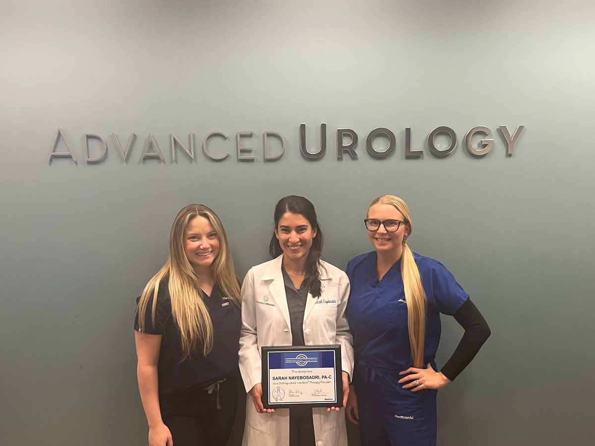 Medtronic Pelvic Health (@mdtpelvichealth) on Twitter photo Congratulations Sarah Nayebosadri, from <a href="/AdvancedUroGA/">Advanced Urology</a> in Atlanta, Ga on earning recognition as a distinguished InterStim™ therapy provider. Congratulations Sarah Nayebosadri, from <a href="/AdvancedUroGA/">Advanced Urology</a> in Atlanta, Ga on earning recognition as a distinguished InterStim™ therapy provider.